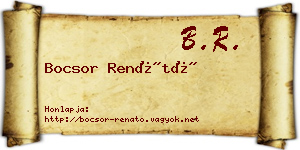 Bocsor Renátó névjegykártya