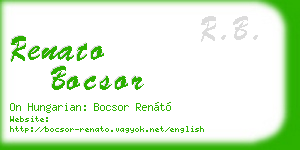 renato bocsor business card