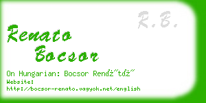 renato bocsor business card